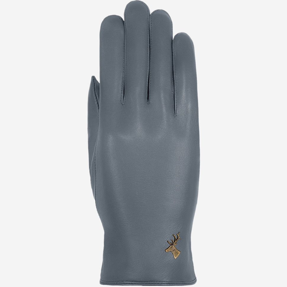 Ivy (grey) – sheepskin leather gloves with wool/cashmere lining & touchscreen feature - Schwartz & von Halen - UK - 1