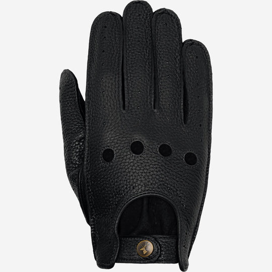Marley (black) – Luxurious driving gloves made of American deerskin leather