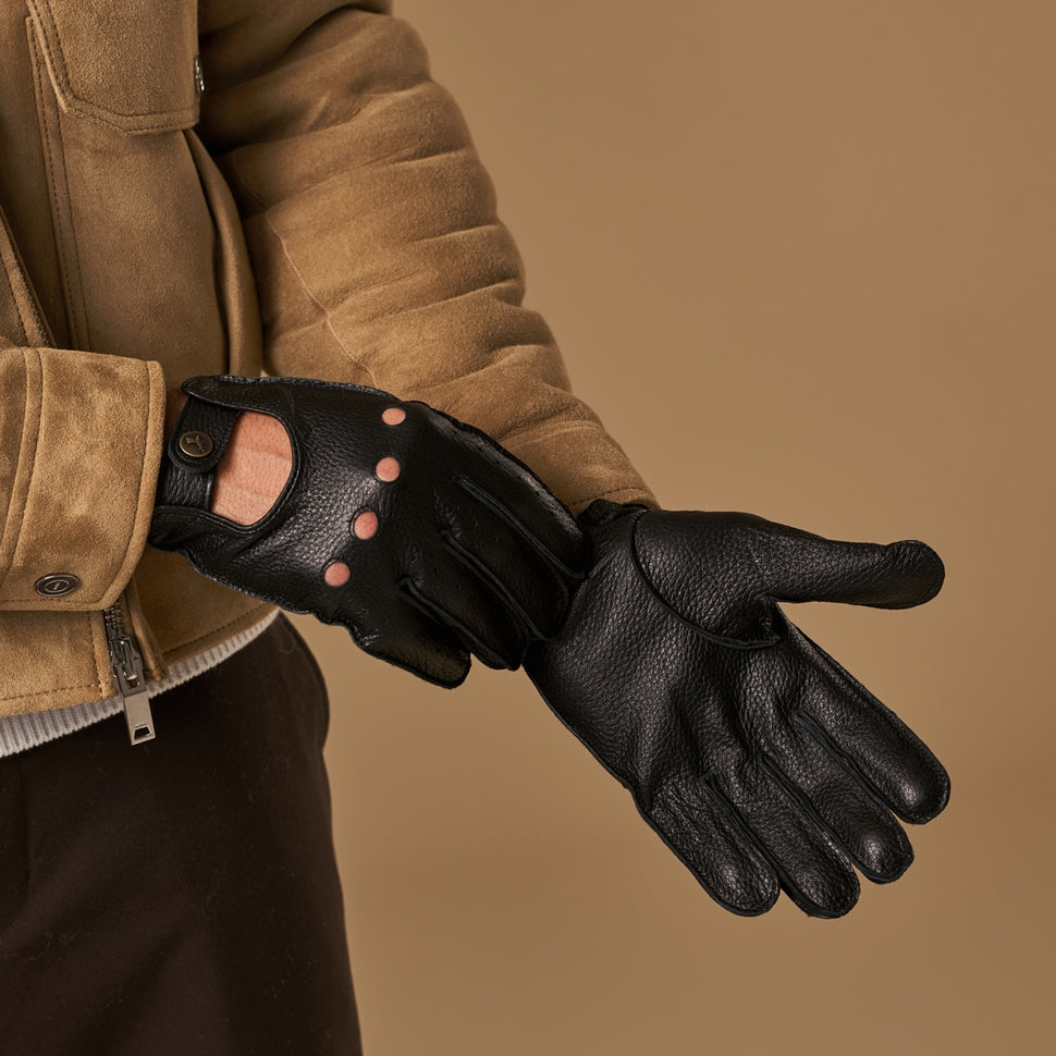 Austin (black) – luxurious driving gloves made of American deerskin leather - Schwartz & von Halen - UK - 4