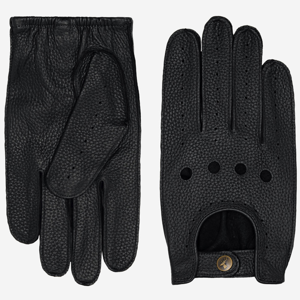 Marley (black) – luxurious driving gloves made of American deerskin leather - Schwartz & von Halen - UK - 2