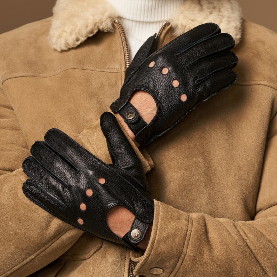 Austin (black) – luxurious driving gloves made of American deerskin leather - Schwartz & von Halen - UK - 6