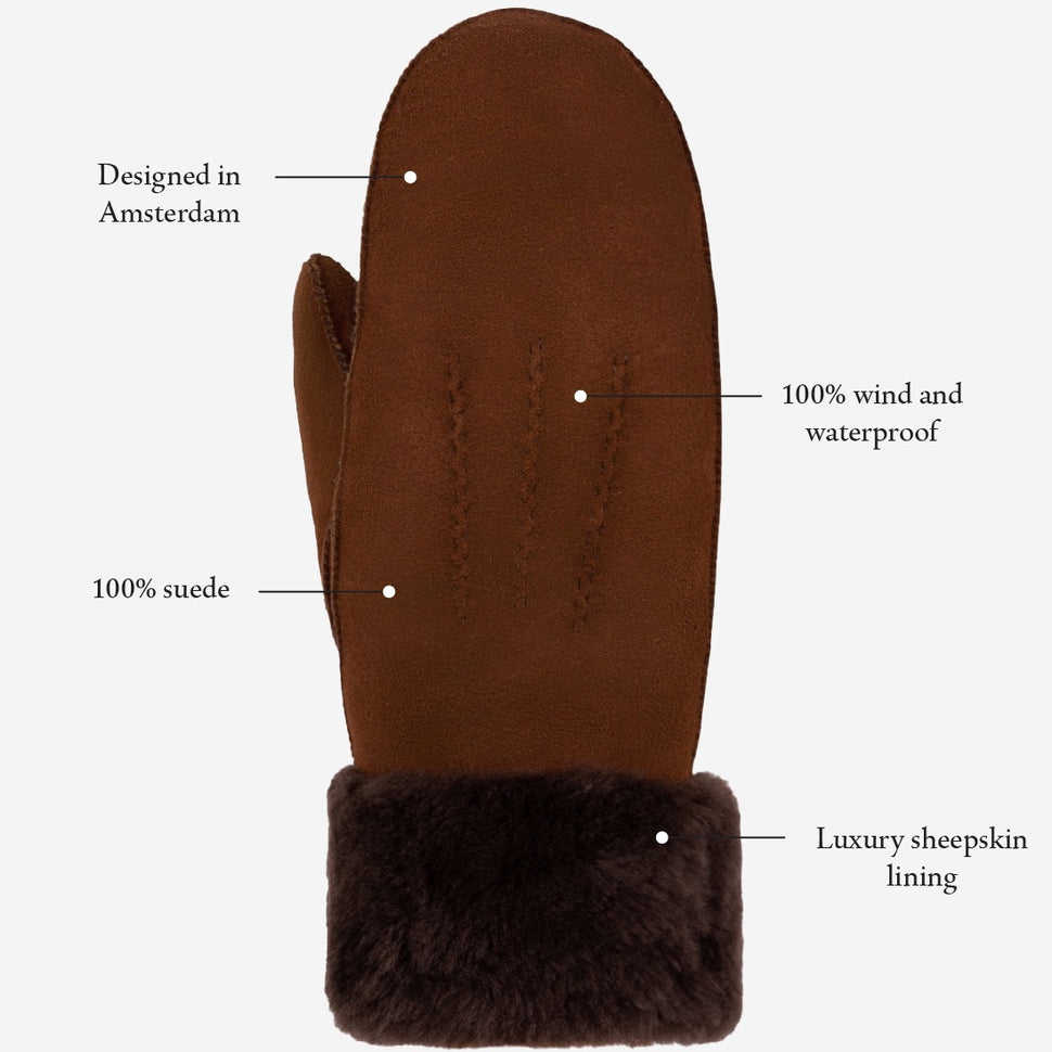 Beauvoire - suede mittens with luxurious sheep fur lining - Schwartz & von Halen - UK - 11