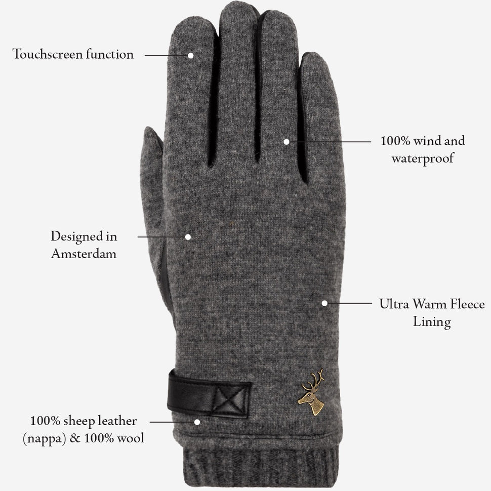 Brody – sheepskin leather gloves with warm fleece lining & touchscreen feature - Schwartz & von Halen - UK - 11