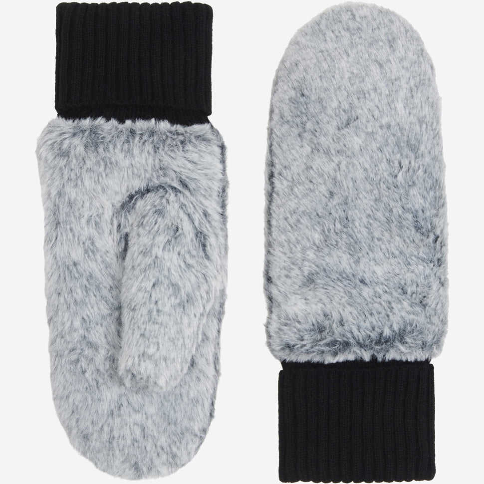 Camila – fluffy mittens with faux lamb fur lining and adjustable cuff- Schwartz & von Halen - UK - 2