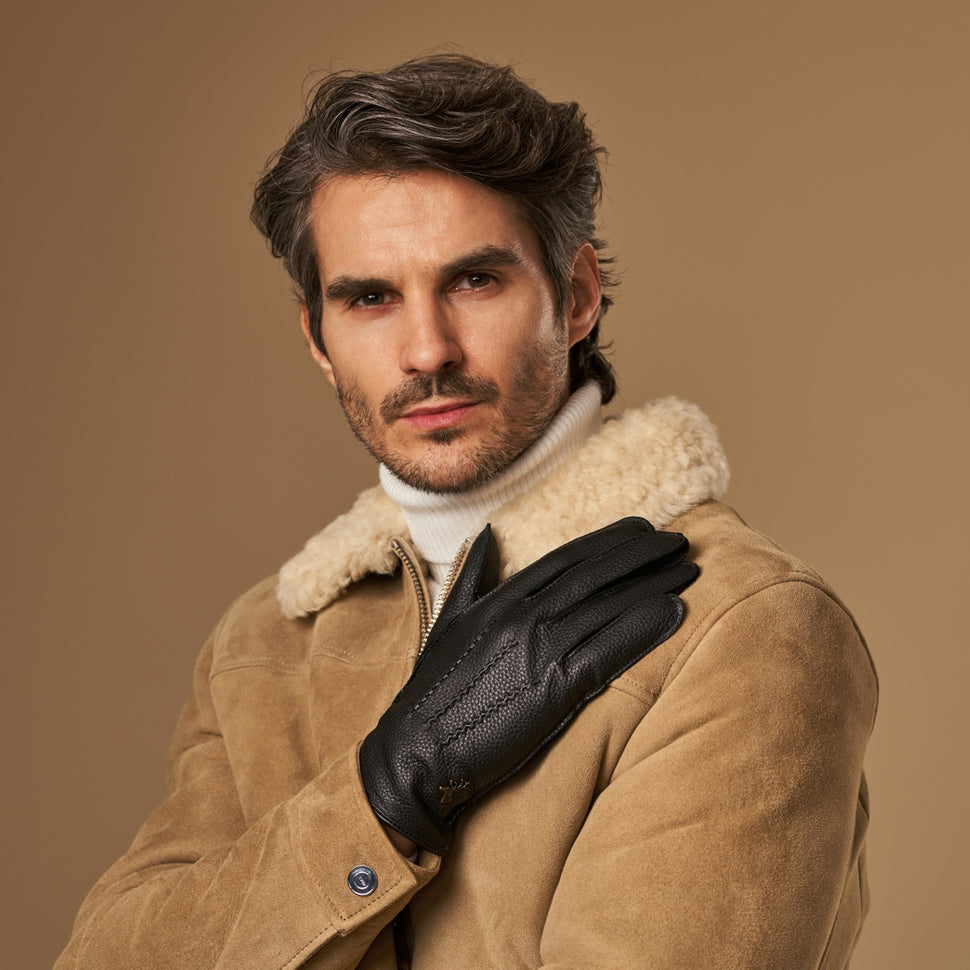 Charles – luxurious American deerskin leather gloves with warm cashmere lining- Schwartz & von Halen - UK - 11