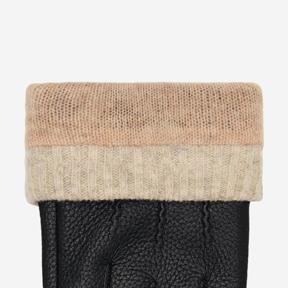 Columbus (black) – deerskin (American deerskin) leather gloves with warm wool lining - Schwartz & von Halen - UK - 3