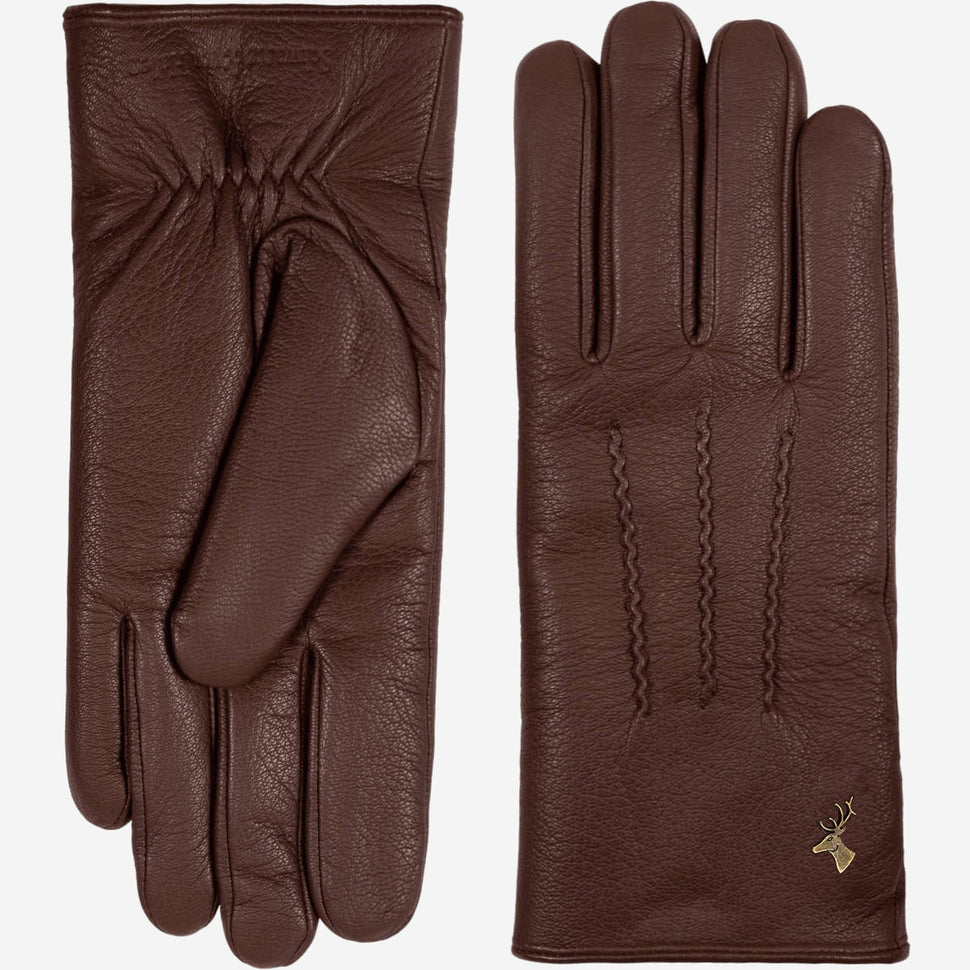 Hunter (brown) – goatskin gloves with lambswool lining & touchscreen feature - Schwartz & von Halen - UK - 2
