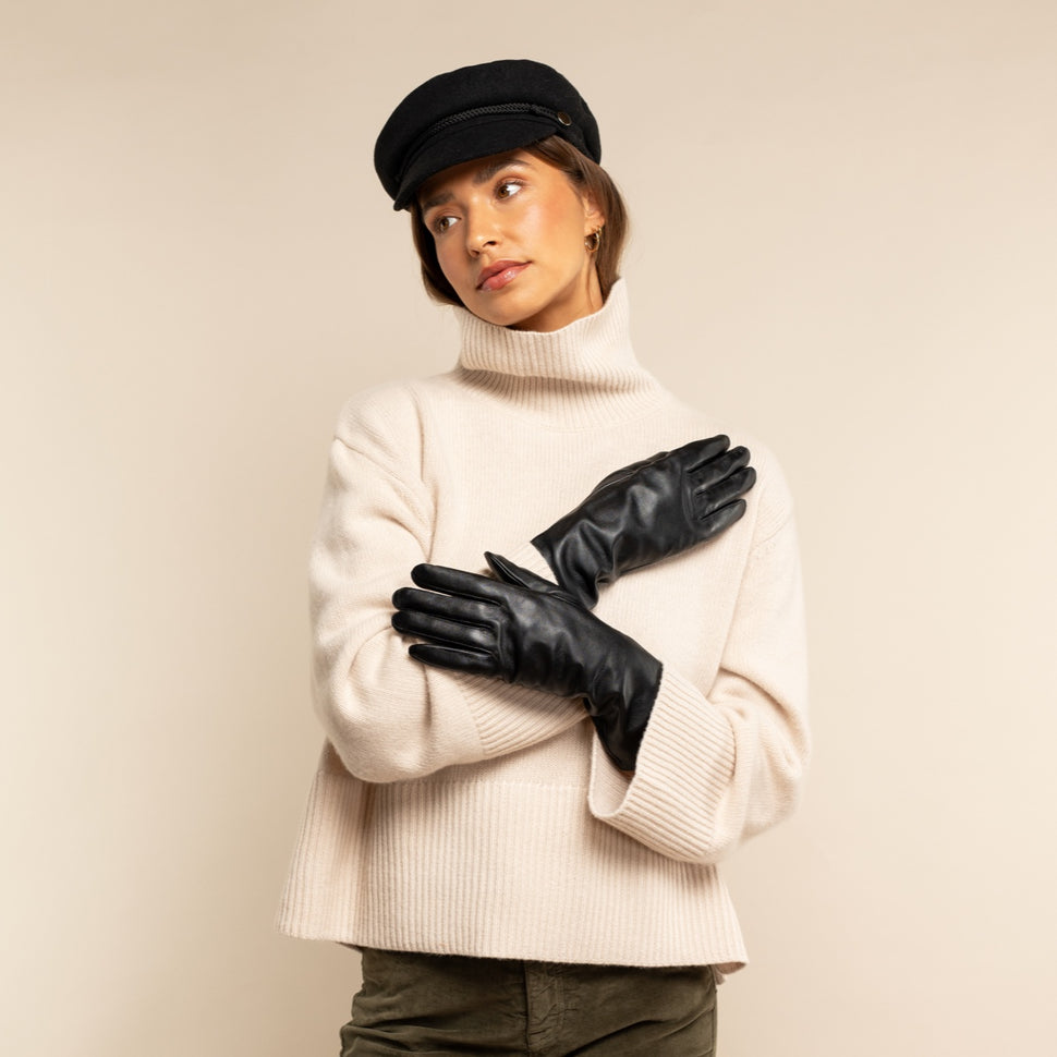 Emma - extra-long sheepskin leather gloves with wool/cashmere lining & touchscreen feature - Schwartz & von Halen - UK - 6