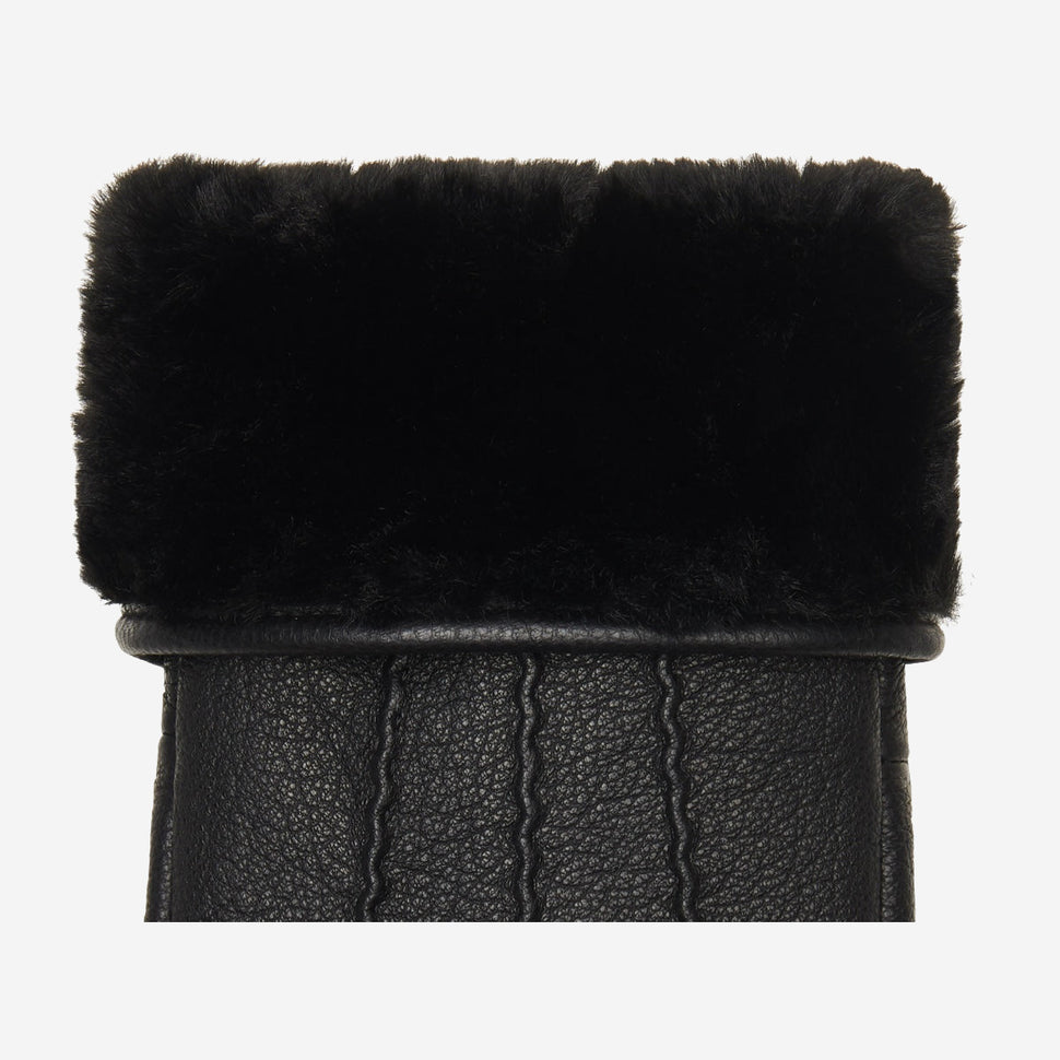 Eva - elegant goatskin mittens with luxury faux fur lining - Schwartz & von Halen - UK - 3