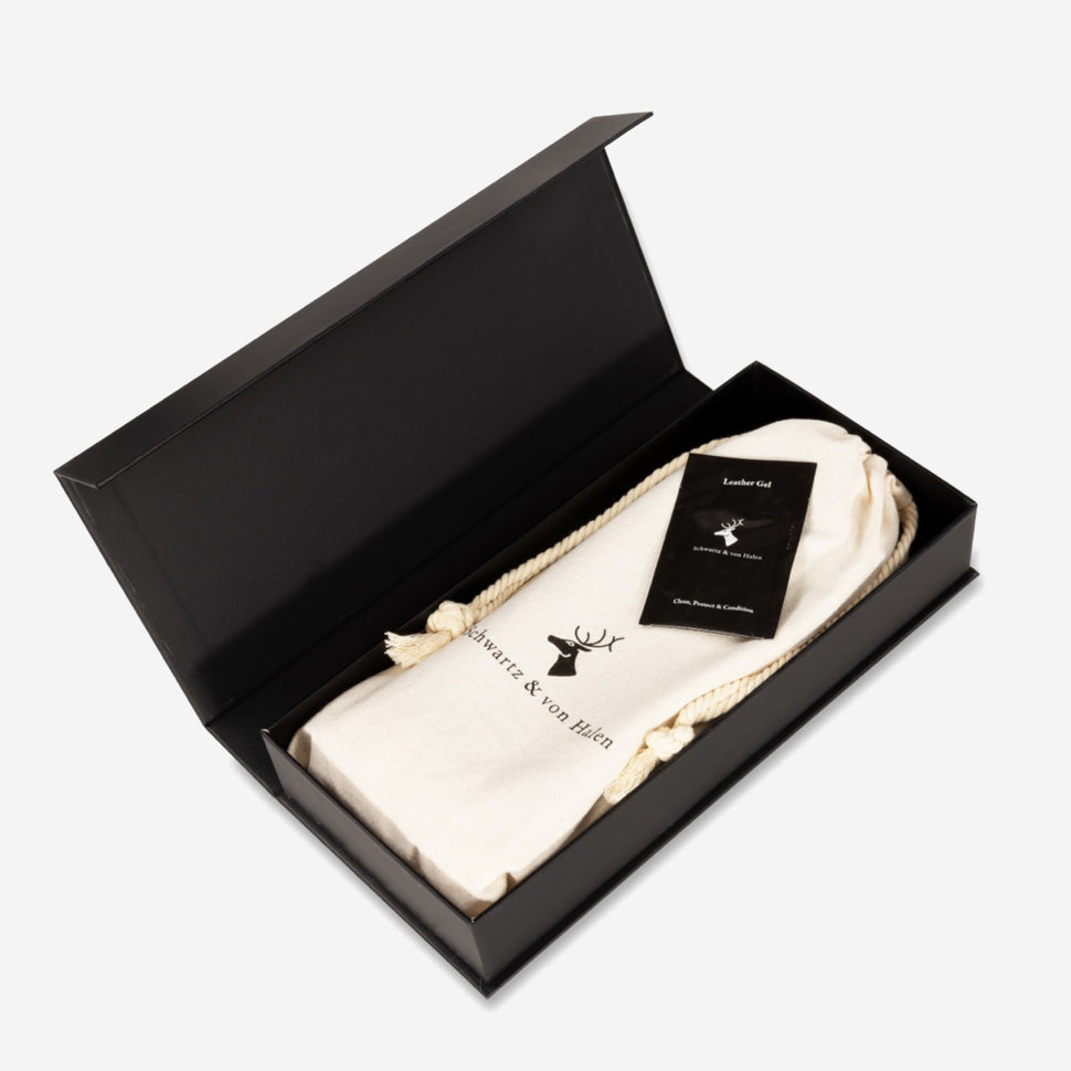 Stylish black gift box for gloves - Schwartz & von Halen - UK - 2