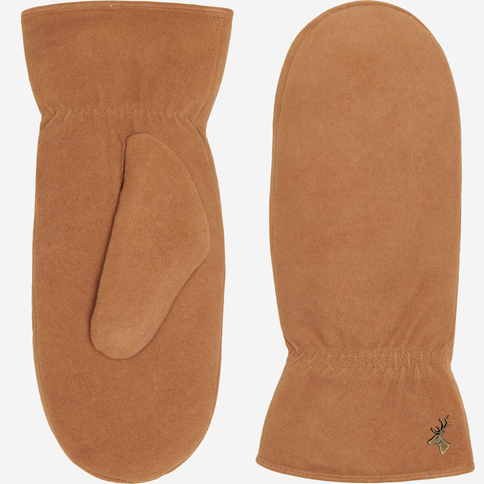Hailey (camel) - suede goatskin mittens with luxurious sheep fur lining - Schwartz & von Halen - UK - 2
