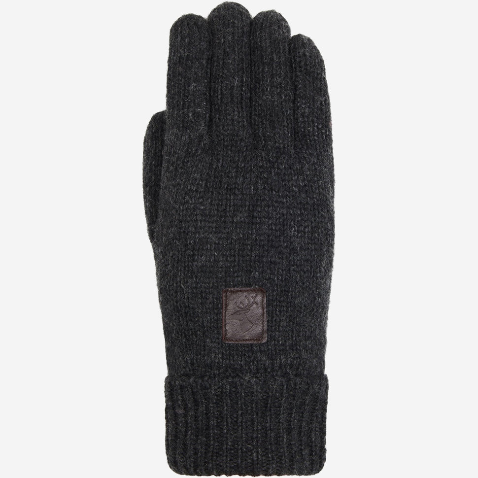 Hudson (dark grey) - knitted gloves from Shetland wool with warm fleece lining - Schwartz & von Halen - UK - 1