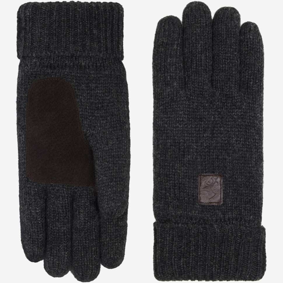 Hudson (dark grey) - knitted gloves from Shetland wool with warm fleece lining - Schwartz & von Halen - UK - 2