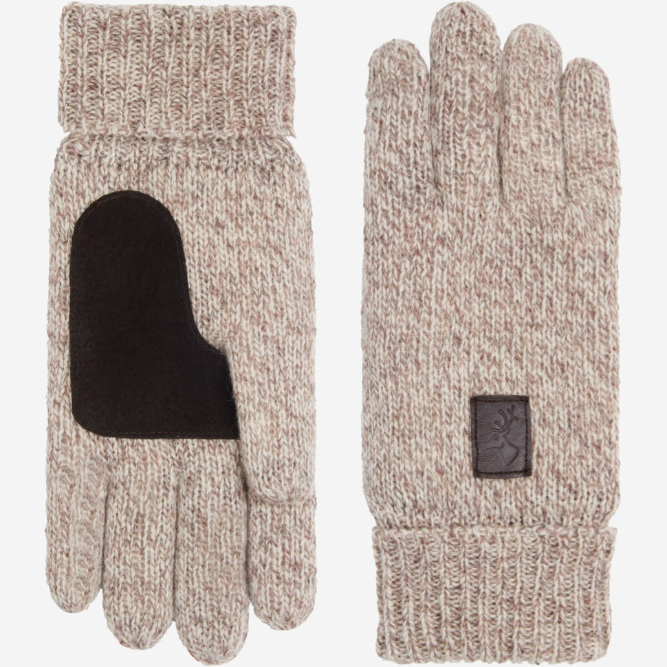 Hudson (light grey) - knitted gloves from Shetland wool with warm fleece lining - Schwartz & von Halen - UK - 2