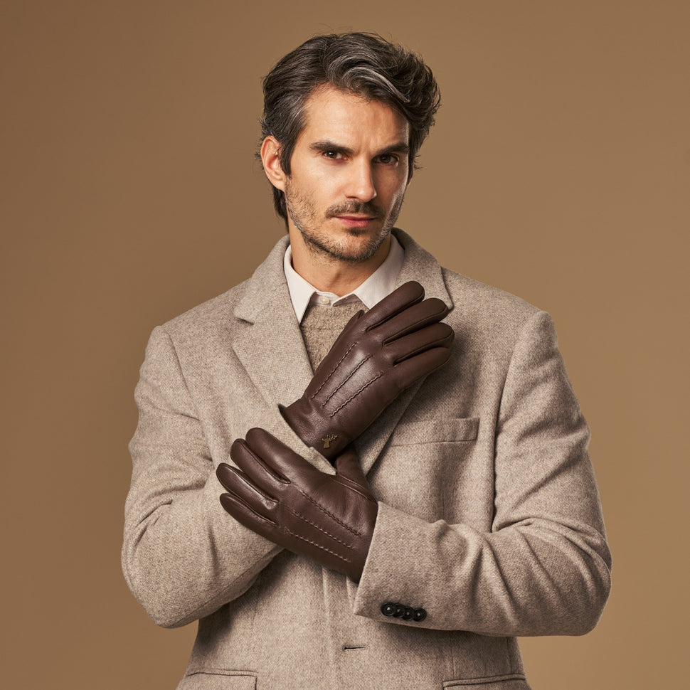 Hunter (brown) – goatskin gloves with lambswool lining & touchscreen feature - Schwartz & von Halen - UK - 6