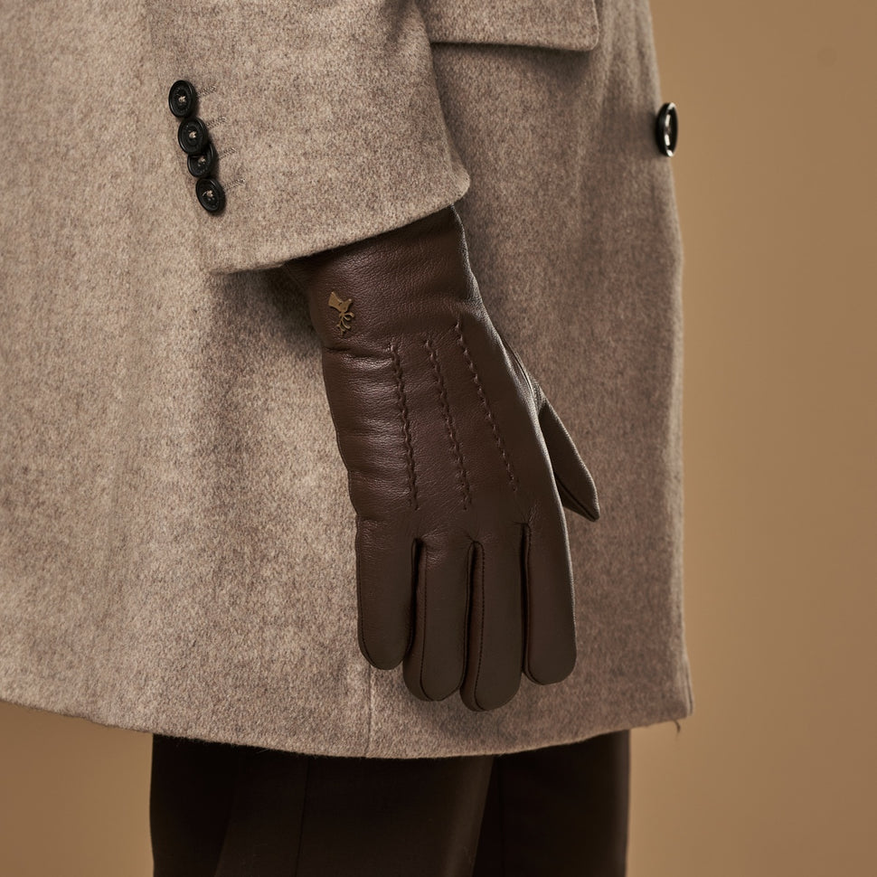 Hunter (brown) – goatskin gloves with lambswool lining & touchscreen feature - Schwartz & von Halen - UK - 7