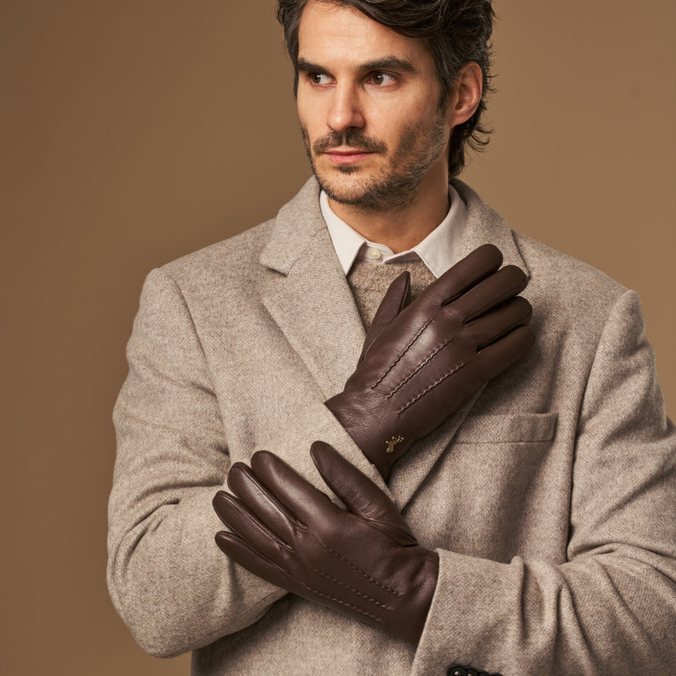 Hunter (brown) – goatskin gloves with lambswool lining & touchscreen feature - Schwartz & von Halen - UK - 10