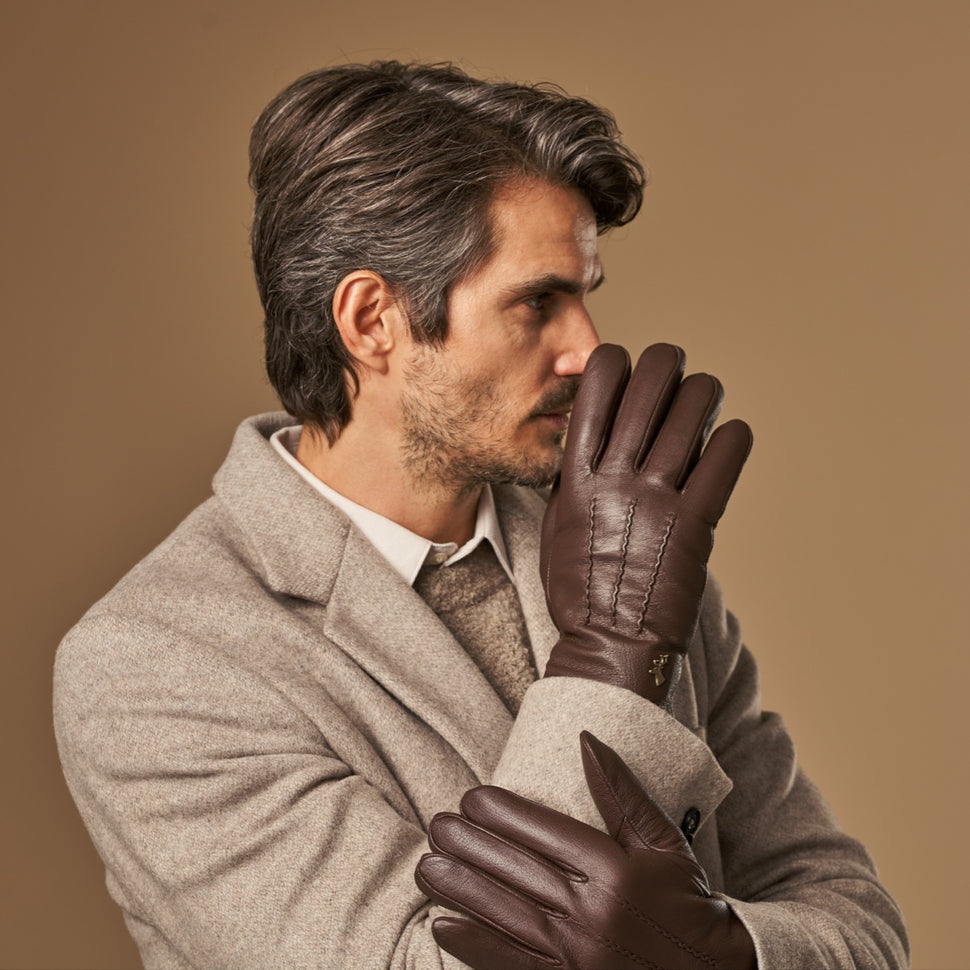Hunter (brown) – goatskin gloves with lambswool lining & touchscreen feature - Schwartz & von Halen - UK - 12