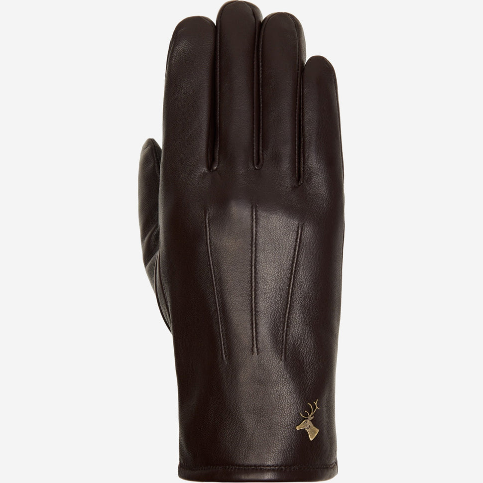 Jake (dark brown) - sheepskin gloves with warm fleece lining & touchscreen feature - Schwartz & von Halen - UK - 1