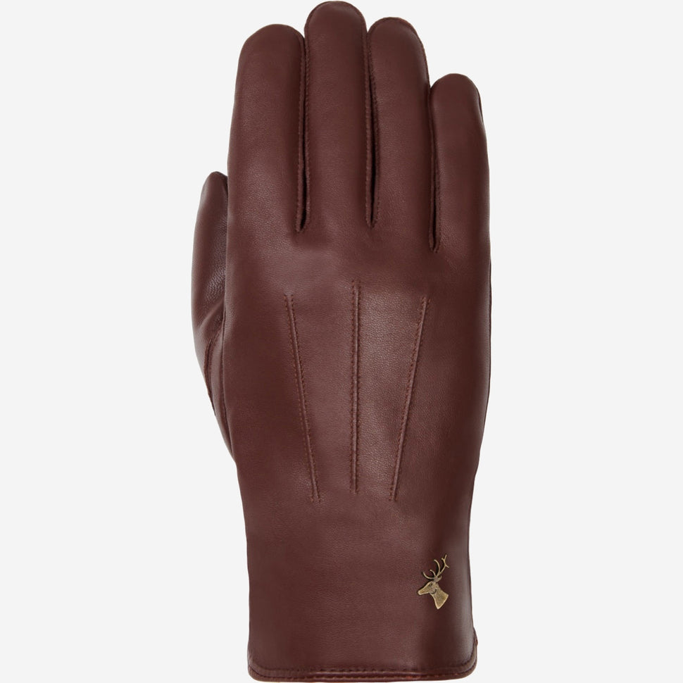 James (brown) - classic sheepskin leather gloves with luxurious cashmere lining & touchscreen feature - Schwartz & von Halen - UK - 1