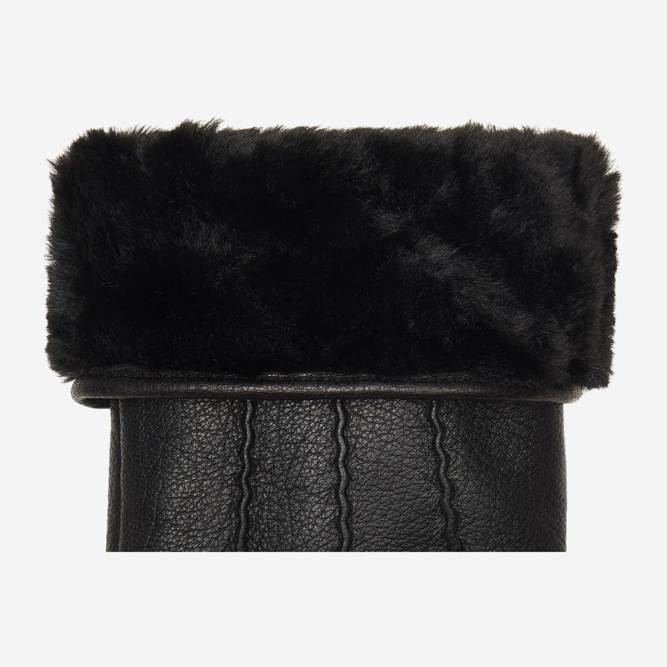 Jaxon (black) - goatskin leather gloves with luxurious faux fur lining & touchscreen feature - Schwartz & von Halen - UK - 3