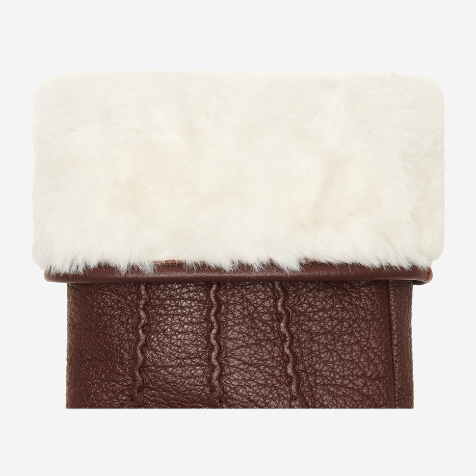 Jaxon (brown) - goatskin leather gloves with luxurious faux fur lining & touchscreen feature - Schwartz & von Halen - UK - 3