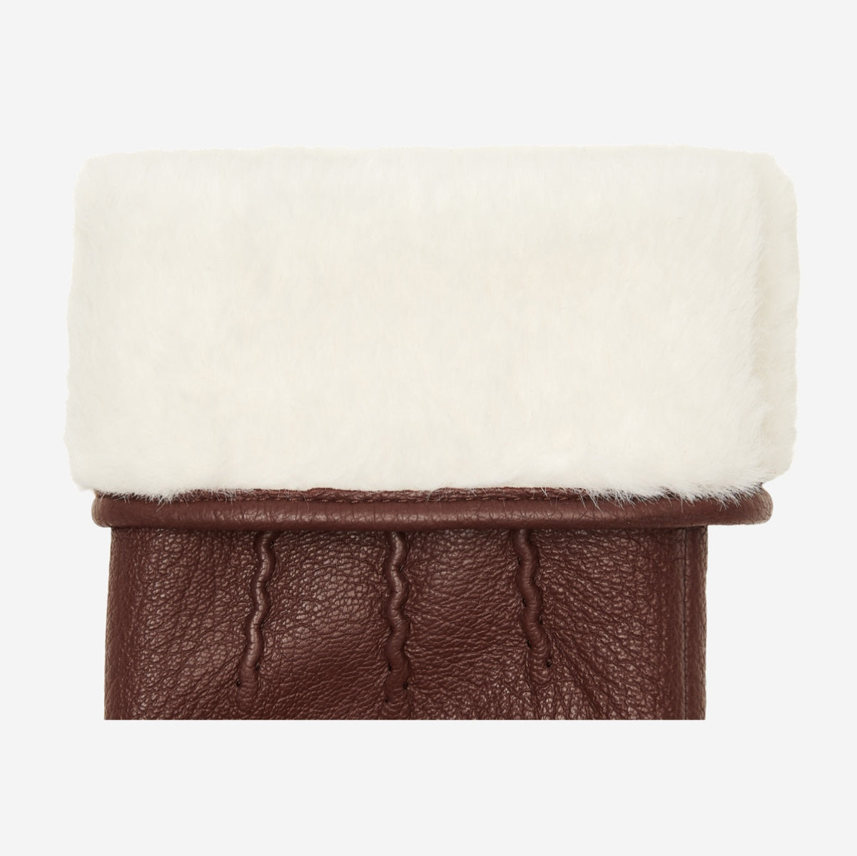 Julia (brown) - goatskin leather gloves with luxury faux fur lining & touchscreen feature - Schwartz & von Halen - UK - 3