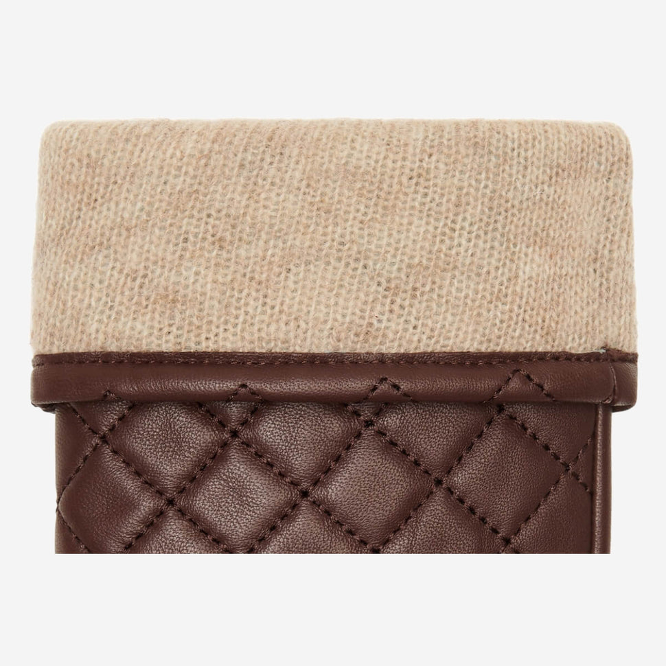 Kira (brown) - sheepskin leather gloves with wool/cashmere lining & touchscreen feature - Schwartz & von Halen - UK - 3