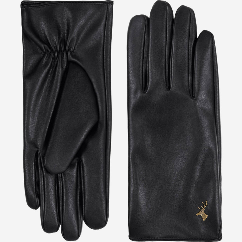 Luna - vegan leather gloves with fleece lining & touchscreen feature - Schwartz & von Halen - UK - 2