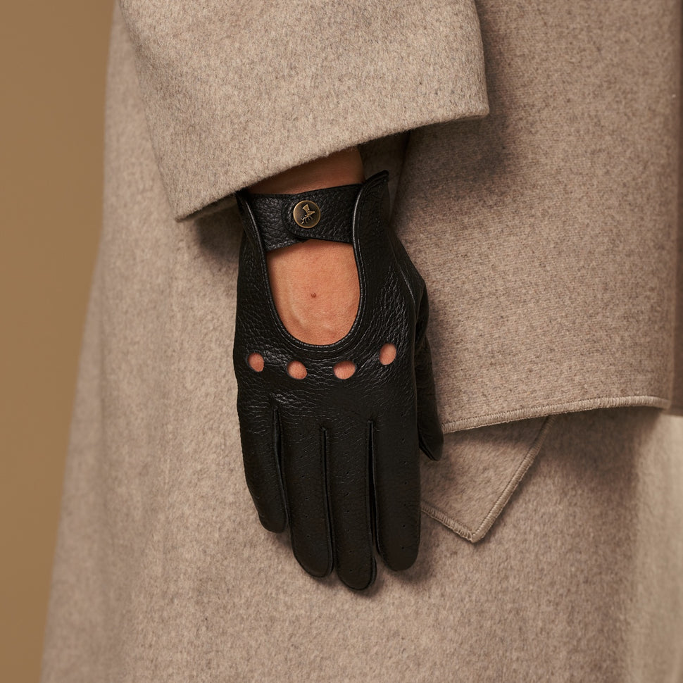 Marley (black) – luxurious driving gloves made of American deerskin leather - Schwartz & von Halen - UK - 4