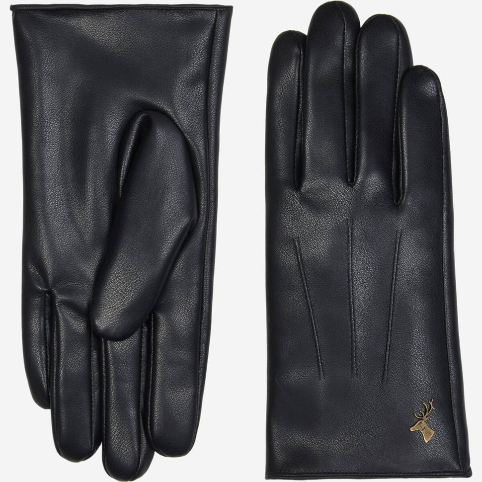 Musk - vegan leather gloves with fleece lining & touchscreen feature - Schwartz & von Halen - UK - 2