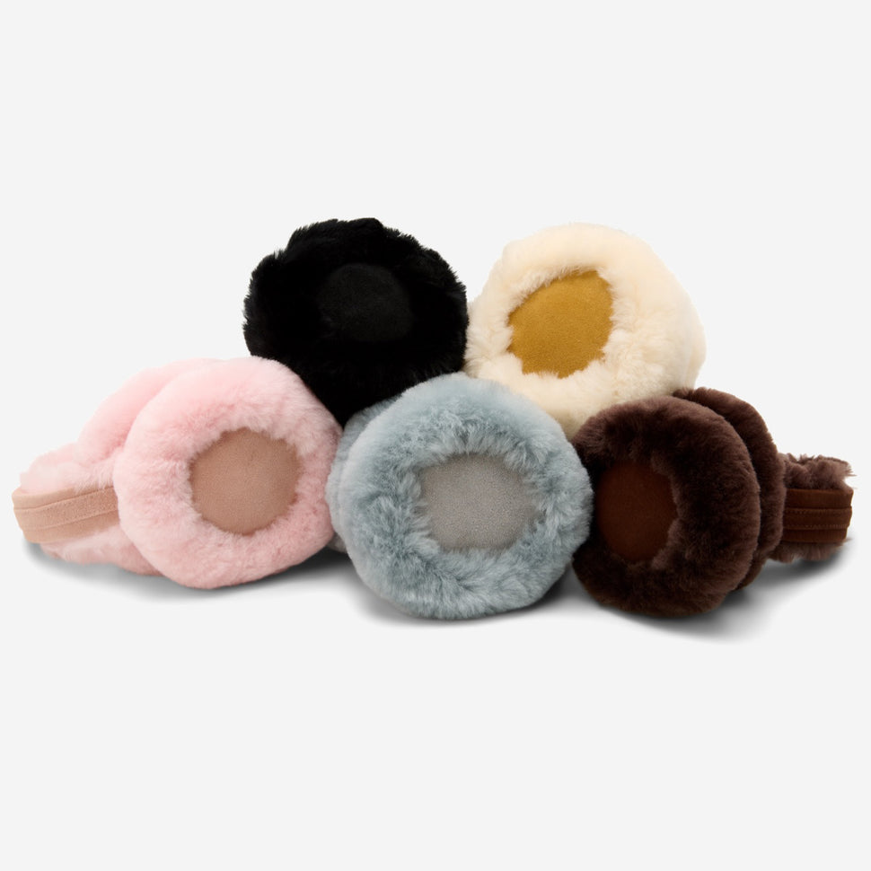 Nathaly (pink) – warm and stylish earmuffs from natural sheepskin and suede - Schwartz & von Halen - UK - 7