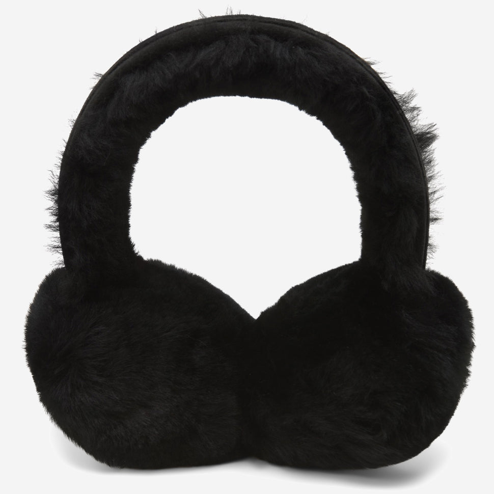 Nathaly (black) – warm and stylish earmuffs from natural sheepskin and suede - Schwartz & von Halen - UK - 3