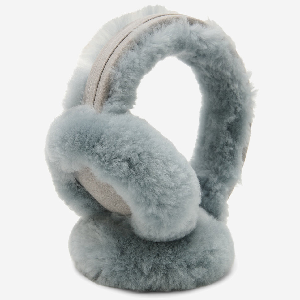 Nathaly (grey) – warm and stylish earmuffs from natural sheepskin and suede - Schwartz & von Halen - UK - 2