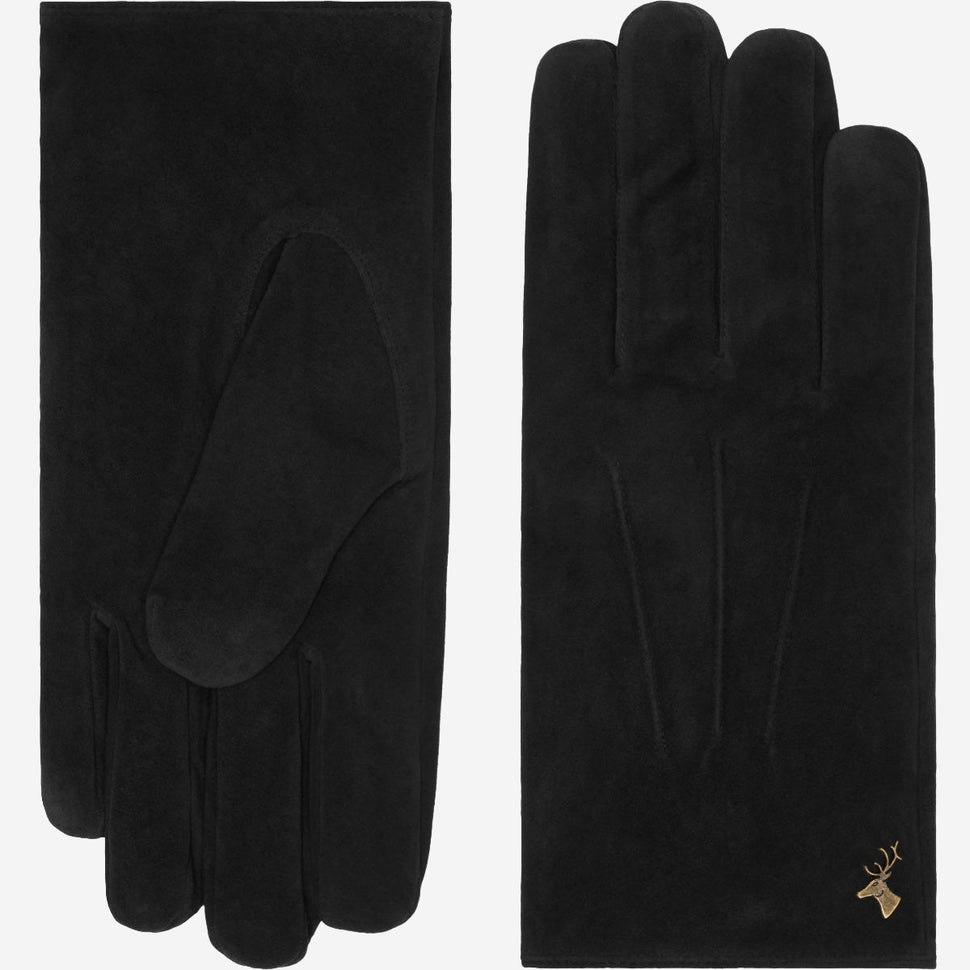 Rex (black) - suede goatskin leather gloves with luxurious wool/cashmere lining - Schwartz & von Halen - UK - 2