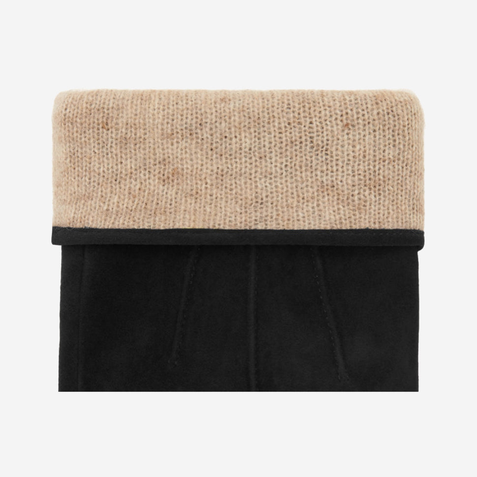 Rex (black) - suede goatskin leather gloves with luxurious wool/cashmere lining - Schwartz & von Halen - UK - 3
