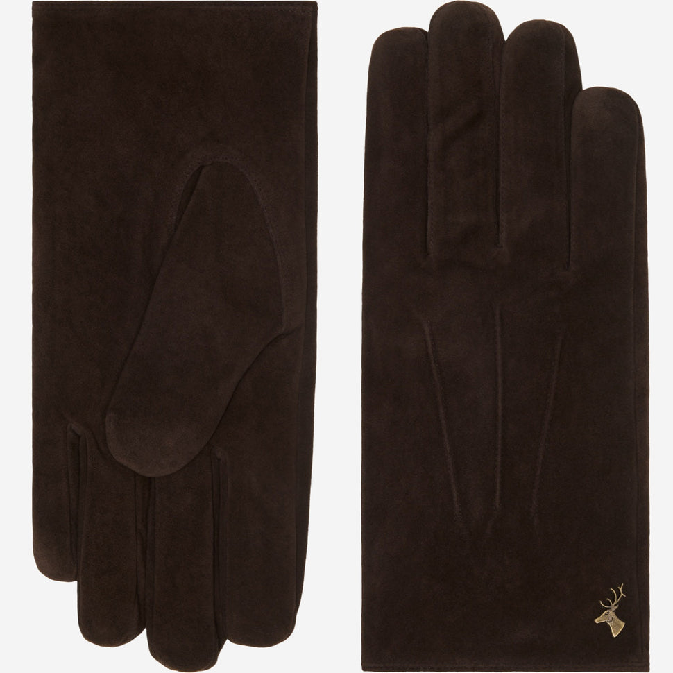 Rex (brown) - suede goatskin leather gloves with luxurious wool/cashmere lining - Schwartz & von Halen - UK - 2