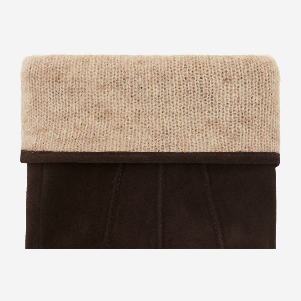 Rex (brown) - suede goatskin leather gloves with luxurious wool/cashmere lining - Schwartz & von Halen - UK - 3