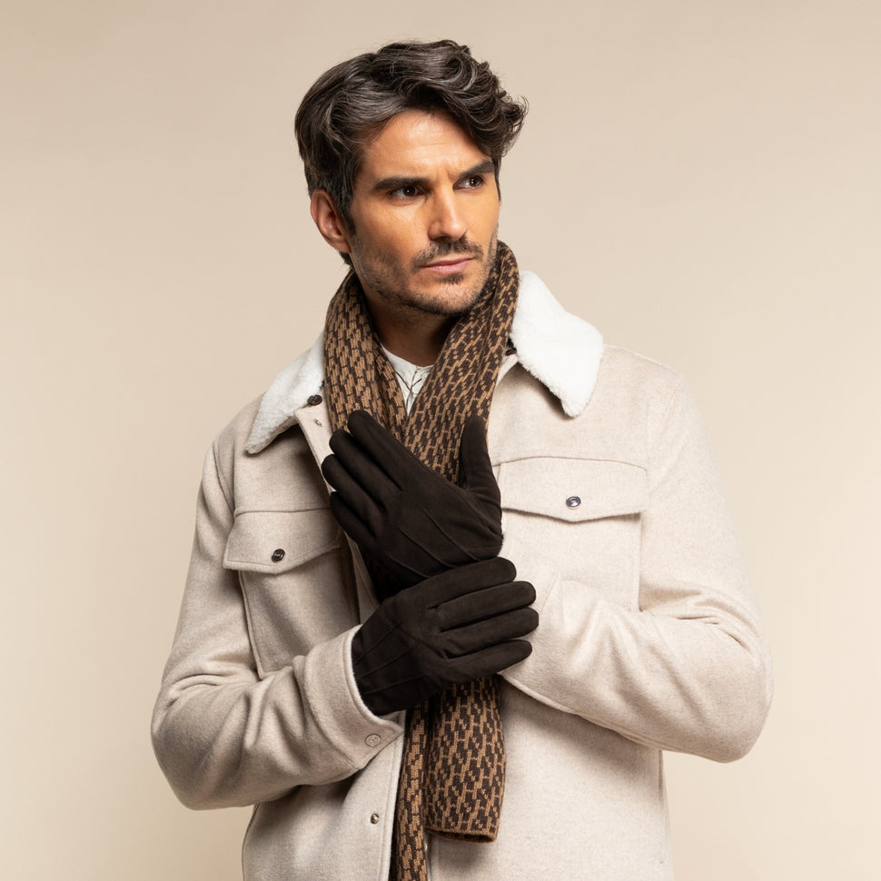 Rex (brown) - suede goatskin leather gloves with luxurious wool/cashmere lining - Schwartz & von Halen - UK - 5