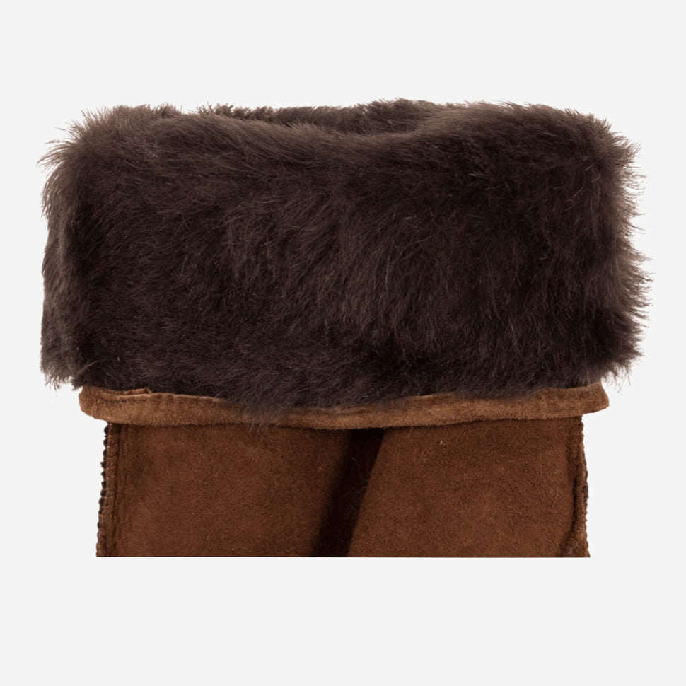 Clooney (brown) - suede leather gloves with luxurious sheep fur lining- Schwartz & von Halen - UK - 3