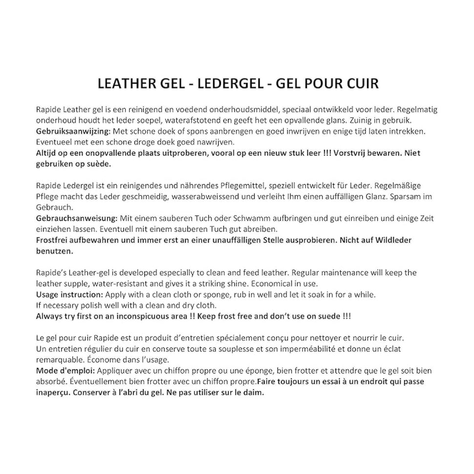Schwartz & von Halen Leather Gel Tube  - Schwartz & von Halen® UK - Premium Leather Gloves - 2