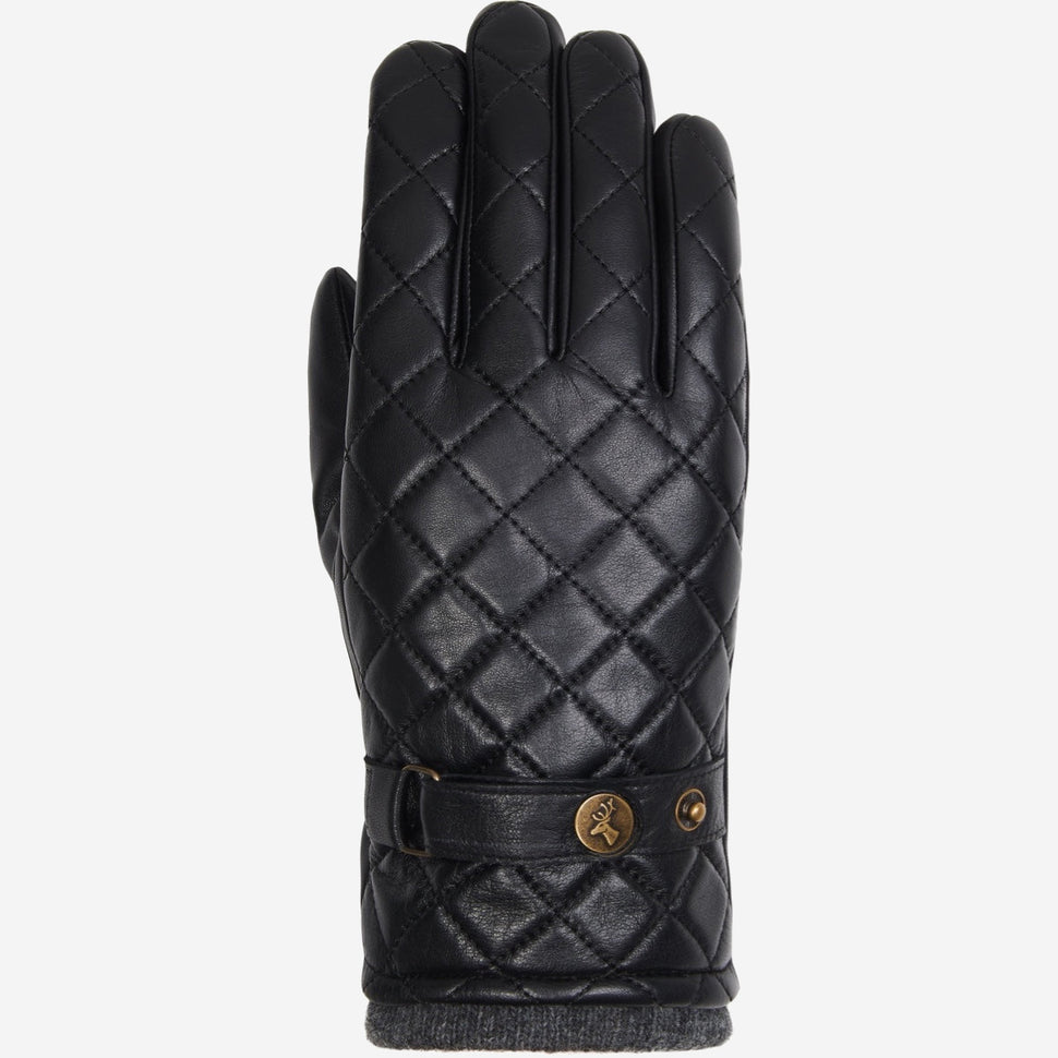 Smith (black) - sheepskin leather gloves with snap closure & touchscreen feature - Schwartz & von Halen - UK - 1
