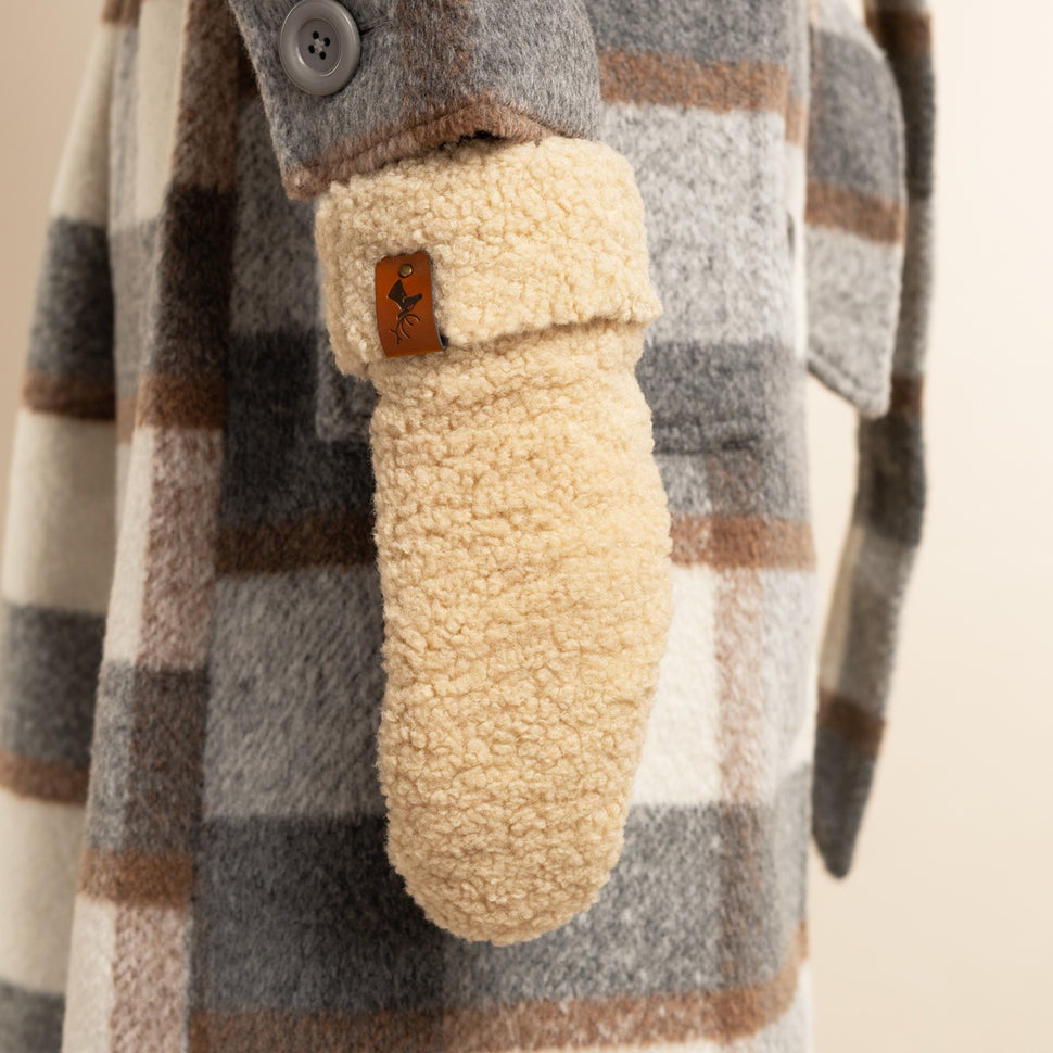 Sophia (beige) - Ultra-soft teddy mittens with warm faux fur lining - Schwartz & von Halen - UK - 7
