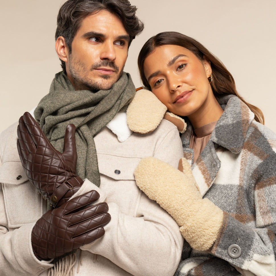 Sophia (beige) - Ultra-soft teddy mittens with warm faux fur lining - Schwartz & von Halen - UK - 8
