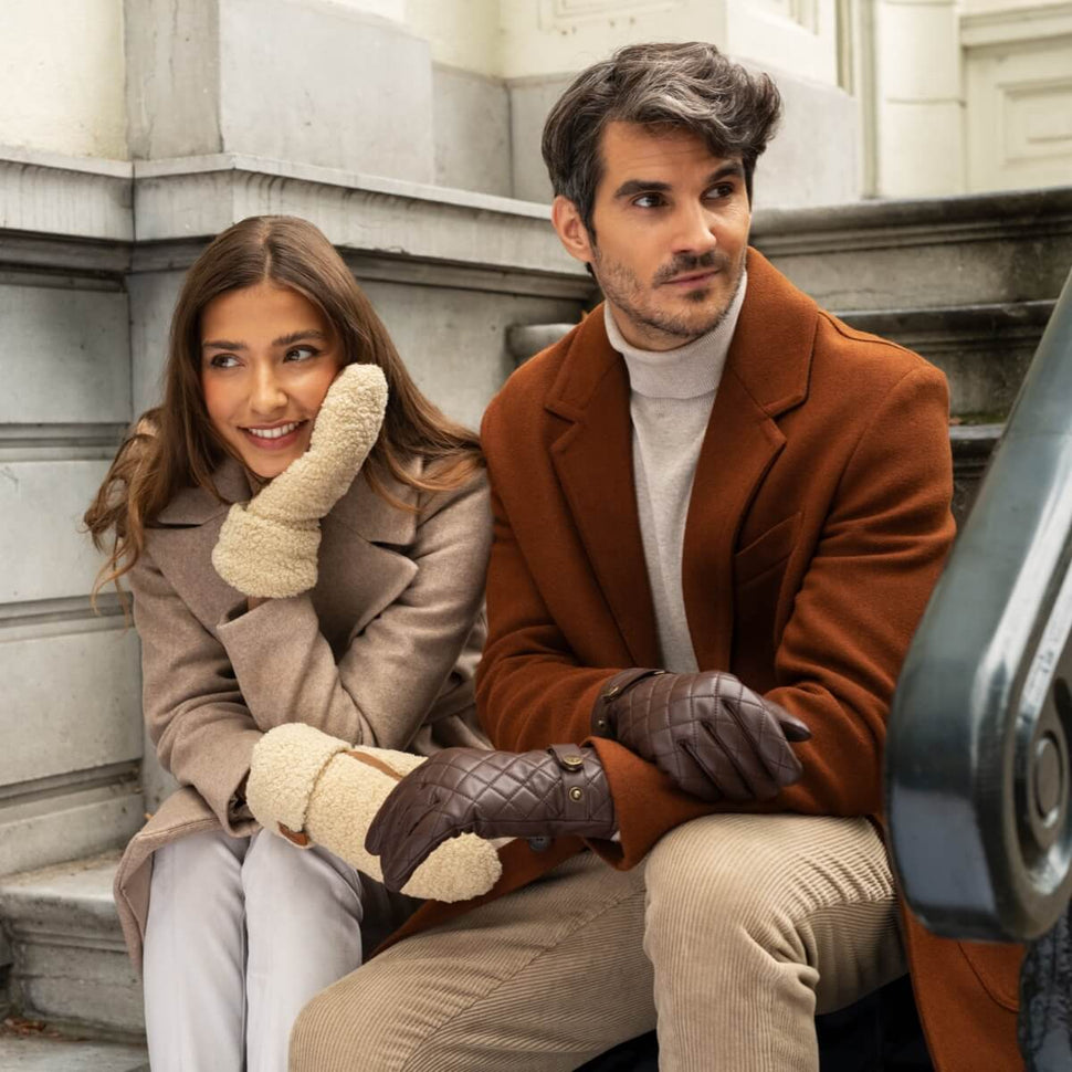 Sophia (beige) - Ultra-soft teddy mittens with warm faux fur lining - Schwartz & von Halen - UK - 15