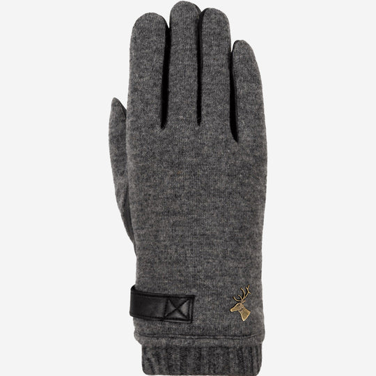 Brody (grey) – Sheepskin leather gloves with warm fleece lining & touchscreen feature