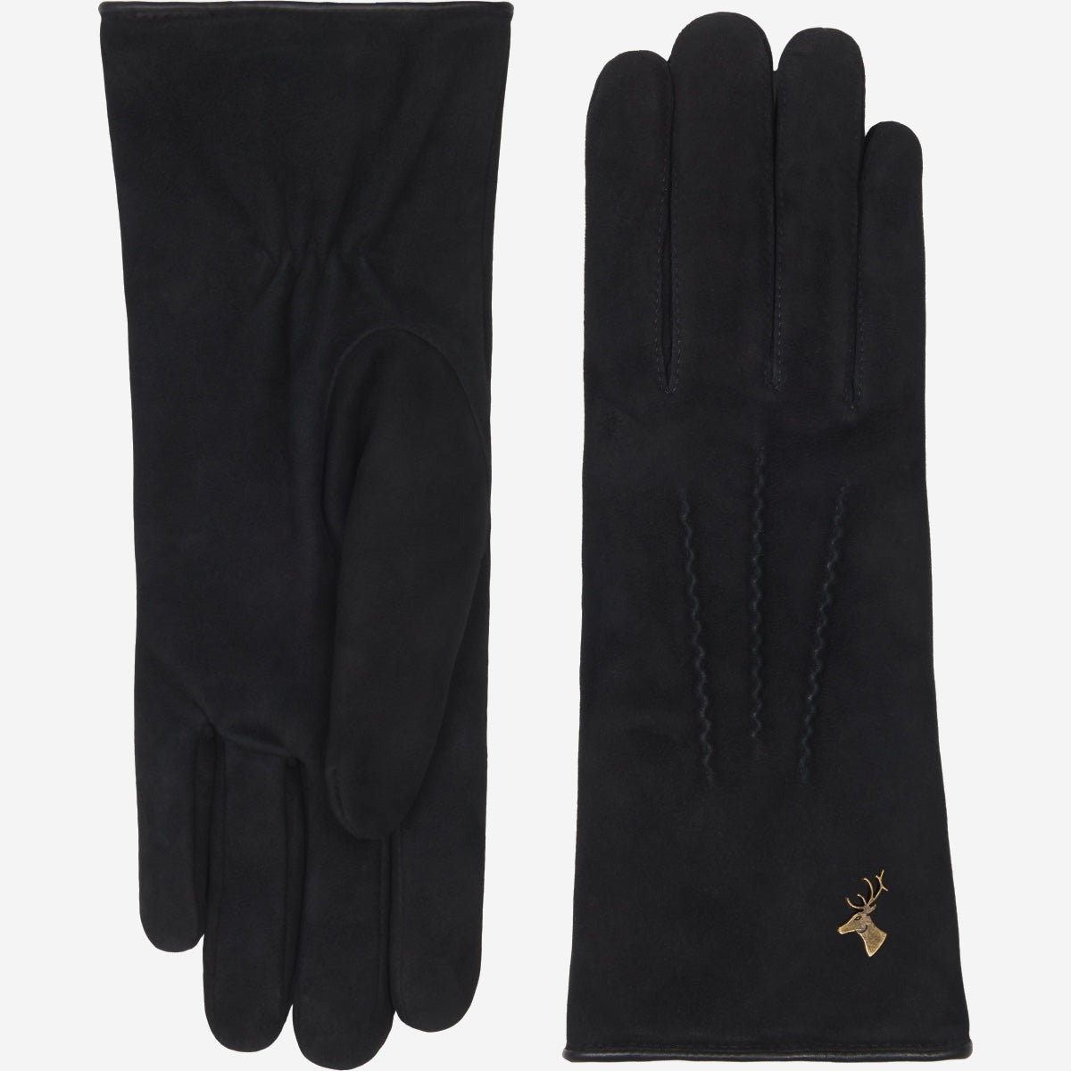Black suede gloves ladies discount