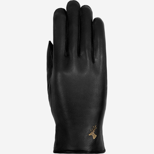 Ivy (black) – Sheepskin leather gloves with wool/cashmere lining & touchscreen feature