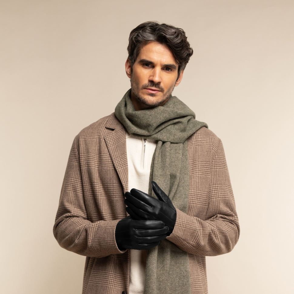 Jake (black) - sheepskin gloves with warm fleece lining & touchscreen feature - Schwartz & von Halen - UK - 10