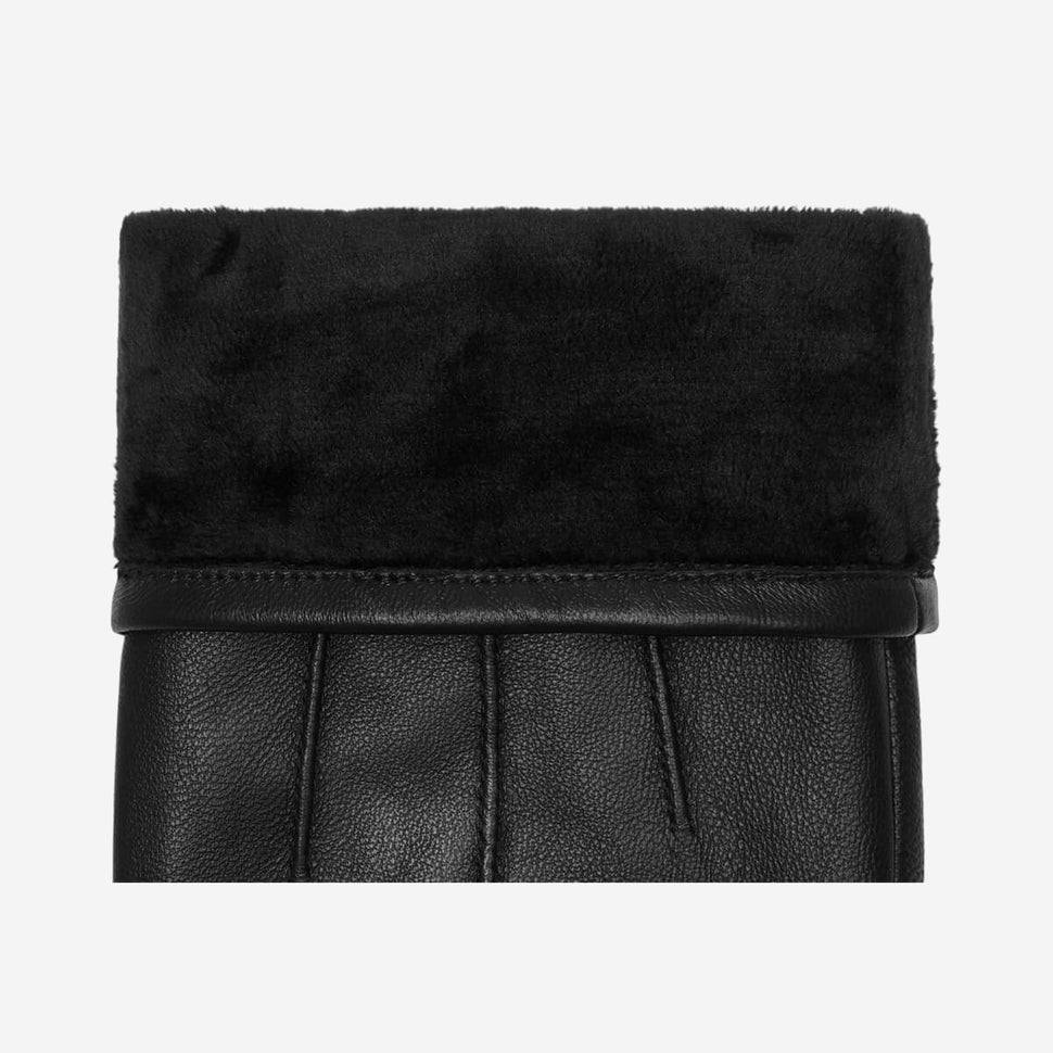 Jake (black) - sheepskin gloves with warm fleece lining & touchscreen feature - Schwartz & von Halen - UK - 3